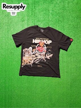 Huey Freeman Boondocks 50th Anniversary Hip Hop 1973-2023 Tee Size Large